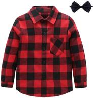 👚 sleeve girls plaid flannel shirt - boys' tops, tees & shirts collection logo