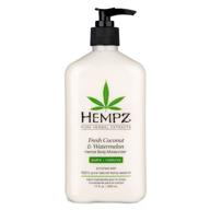 🥥 hempz coconut watermelon moisturizing lotion - hemp seed herbal body moisturizer with chamomile & avocado extracts, vitamins a, c, e, and d - 17oz logo