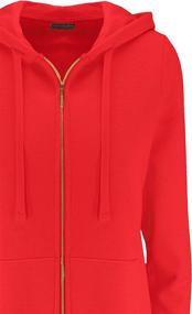 img 1 attached to 👚 ClothingAve. Women's Lightweight Zip-Up Hoodie - Comfy & Stylish for Active, Casual & Running - Cotton Blend Long Sleeve Jacket