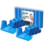 🎒 toolik diaper bag dispenser refills - 16 rolls of disposable unscented waste bags (total 240 bags) logo