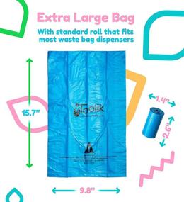 img 2 attached to 🎒 Подзаправка для пеленок Toolik Diaper Bag Dispenser - 16 рулонов одноразовых беспаховых пакетов для отходов (всего 240 пакетов)