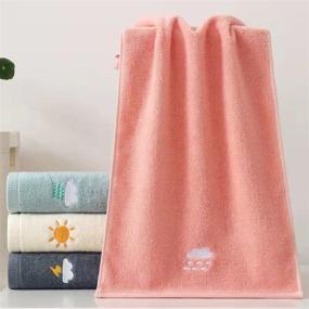 img 1 attached to Premium 4-Piece Hand Towel Set – Soft 100% Cotton, Highly Absorbent Bath and Face Towels for Bathroom and Kitchen – 14x29 Inch – Available in Pink, White, Blue, and Gray
