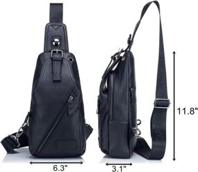 img 3 attached to 🎒 Genuine Leather Convertible Shoulder Backpack/Crossbody