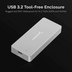 img 2 attached to 💧 Sabrent EC-WPTF USB 3.2 IP67 Water Resistant Tool-Free Enclosure for M.2 PCIe NVMe and M.2 SATA SSDs with Enhanced SEO