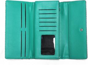 img 1 attached to 👛 Fashionable Kei Project Bride Racing Women's Ladies Wallet Clutch in Trifold Fabric Leather with Bride Gradation (Mint Teal)