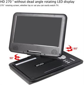 img 2 attached to 📺 Buyee Handheld Portable DVD Player 9.5 Inch with Swivel Screen - Analog TV/VCD/CD/MP3/MP4/USB/SD Card Slot - Game/FM Radio - Remote Controller & Game Controller (Black)
