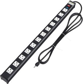 img 4 attached to 💡 AXTRA 12-Розеточная защита от перенапряжения Surge Protector Power Strip, 9 футов. Шнур, 450 Джоулей, 15-амперный выключатель для дома, офиса, школы, гаража, мастерской, коммерческой и промышленной среды [список ETL]