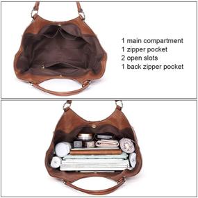img 1 attached to 👜 CLUCI Большие саквояжи: дизайнерская кожаная сумка с бахромой - элегантная плечевая сумка для женщин