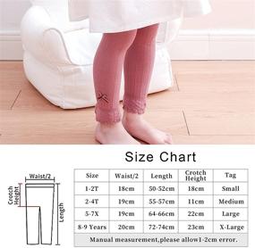 img 1 attached to 👧 Auranso Ribbed Toddler Girl Leggings - Footless Pants Tights for Girls 1-9 Years