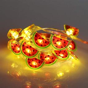 img 4 attached to 🍉 Vibrant Watermelon Copper String Lights for Festive Christmas Party and Kids Bedroom Decor