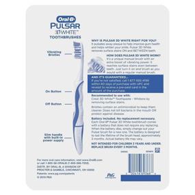 img 2 attached to Enhance Your Dental Care Routine with Oral-B Pulsar Vibrating Bristles Toothbrush, Medium, 4 Pack!