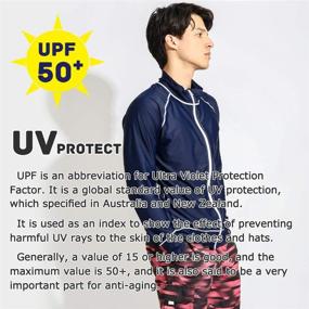 img 2 attached to 🌞 UPF50+ UV Sun Protection Quick Dry Men's Long Sleeve Zip Rash Guard for Swimming, Running, Fishing - Actleis Shirts us-al20002