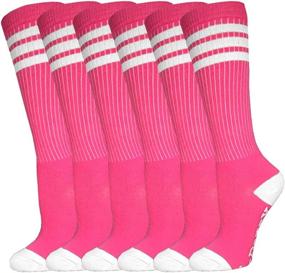 img 1 attached to 🧦 3 Pairs of juDanzy Knee High Stripe Tube Socks for Boys or Girls: Ideal for Soccer, Basketball, Uniforms, and Everyday Wear