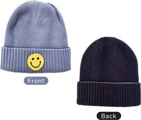 img 1 attached to ❄️ Winter Knit Tie Dye Beanies: Trendy, Warm, and Double-Sided for Women, Men, and Unisex