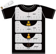 👕 4 pieces t-shirt ruler guide set - alignment tool with measuring tape for centering designs in fabric cutting, diy quilting, crafts, and sewing projects logo