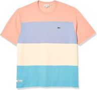 lacoste clusi purpy elf men's colorblock sleeve t-shirt: stylish clothing in t-shirts & tanks logo