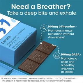 img 3 attached to 🍫 Calm Your Mind with Fx Chocolate Exhale: Keto Dark Chocolate Infused with GABA and L-Theanine for Stress Relief - Vegan, Sugar-Free, Non-GMO (Box of 15)