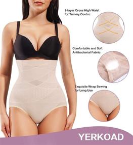 img 2 attached to 🩲 YERKOAD Women's Shapewear: Waist Trainer, Tummy Control, Butt Lifter - Hi-Waist Short Stomach Body Shaper Cincher Girdle