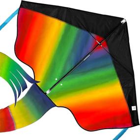 img 4 attached to AGreatLife Huge Rainbow Kite for Kids: Soar High with Endless Fun and Vibrant Colors!