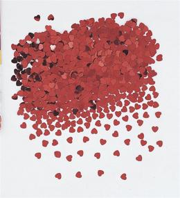 img 1 attached to Sparkling Foil Red Heart Confetti, 0.5 Oz - Perfect for Celebrations and Decorations!