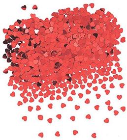 img 2 attached to Sparkling Foil Red Heart Confetti, 0.5 Oz - Perfect for Celebrations and Decorations!