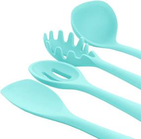 img 2 attached to MegaChef 12-Piece Light Teal Cookware Utensil Set for Ultimate Kitchen Experience