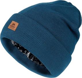 img 4 attached to 🎩 Hatiis Beanie Hat: Satin-Lined Unisex Winter Knit Cap for Women and Men