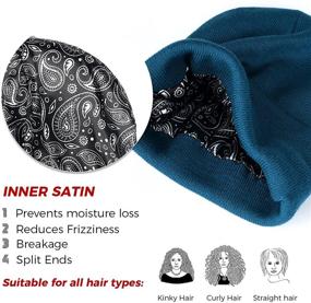 img 1 attached to 🎩 Hatiis Beanie Hat: Satin-Lined Unisex Winter Knit Cap for Women and Men