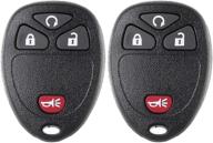 замена пульта дистанционного управления eccpp key fob keyless entry с функцией пуска для chevy silverado gmc sierra yukon pontiac cadillac escalade buick saturn suzuki серии m3n5wy8109 - набор из 2 логотип