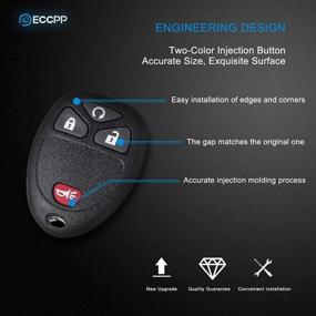 img 2 attached to Замена пульта дистанционного управления ECCPP Key Fob Keyless Entry с функцией пуска для Chevy Silverado GMC Sierra Yukon Pontiac Cadillac Escalade Buick Saturn Suzuki серии M3N5WY8109 - набор из 2