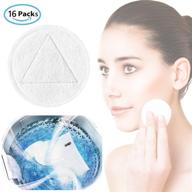 🌿 likang reusable makeup remover pads 16 packs with laundry bag - facial toner pads cleansing wipe cloth chemical free, eco-friendly organic bamboo cotton skin care rounds (3.15 inch) logo