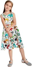 img 2 attached to 👗 Stunning Aquatic Printed Dresses: Explore RAISEVERN Girls' Clothing Collection