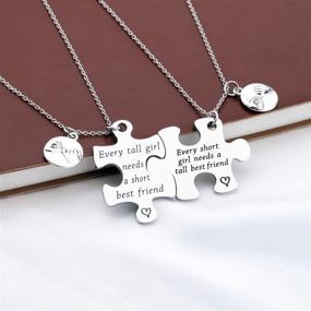 img 1 attached to 👯 PLITI Funny Short Tall BFF Matching Gifts Bracelet Set - Celebrate Best Friends! Bestie Gifts, Friendship Jewelry Set