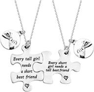 👯 pliti funny short tall bff matching gifts bracelet set - celebrate best friends! bestie gifts, friendship jewelry set logo