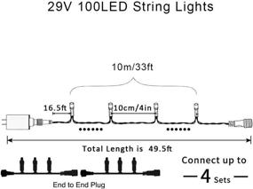 img 1 attached to Enhance your Christmas Decor with Dooit 33FT 100 Led Blue Christmas Lights: Connectable, Versatile 8 Twinkle Modes for Outdoor Indoor Use