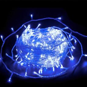 img 4 attached to Enhance your Christmas Decor with Dooit 33FT 100 Led Blue Christmas Lights: Connectable, Versatile 8 Twinkle Modes for Outdoor Indoor Use