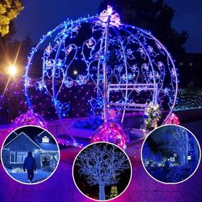 img 2 attached to Enhance your Christmas Decor with Dooit 33FT 100 Led Blue Christmas Lights: Connectable, Versatile 8 Twinkle Modes for Outdoor Indoor Use