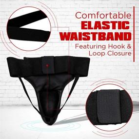 img 2 attached to 🥊 Pro Impact Groin Abdominal Protector - Enhanced Comfort & Ultimate Protection for Boxing, MMA, Muay Thai, and Contact Sports - Ideal for Gym and Workout Use