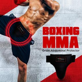 img 3 attached to 🥊 Pro Impact Groin Abdominal Protector - Enhanced Comfort & Ultimate Protection for Boxing, MMA, Muay Thai, and Contact Sports - Ideal for Gym and Workout Use