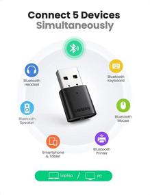 img 1 attached to 🔌 UGREEN USB Bluetooth адаптер: Bluetooth 5.0 Dongle для ПК, мини-размер, совместимость с Windows 10/8/7/XP - передавайте беспроводно с легкостью!