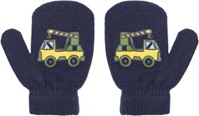 img 2 attached to ACTLATI Winter Knitted Mittens Gloves Boys' Accessories ~ Cold Weather