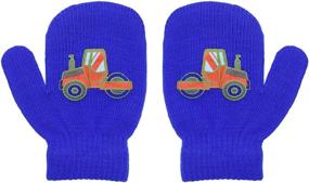 img 3 attached to ACTLATI Winter Knitted Mittens Gloves Boys' Accessories ~ Cold Weather