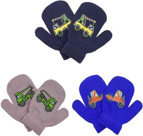 img 4 attached to ACTLATI Winter Knitted Mittens Gloves Boys' Accessories ~ Cold Weather