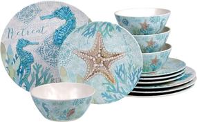 img 4 attached to 🏖️ Beachcomber Melamine Dinnerware: International Certification for a Stunning Coastal Experience