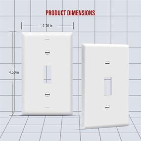 img 3 attached to ⚪️ ENERLITES 8811-W Toggle Light Switch Wall Plate: Unbreakable Polycarbonate Thermoplastic, Gloss Finish, 1-Gang, White - 4.50" x 2.76