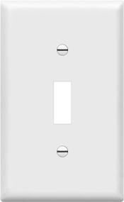 img 4 attached to ⚪️ ENERLITES 8811-W Toggle Light Switch Wall Plate: Unbreakable Polycarbonate Thermoplastic, Gloss Finish, 1-Gang, White - 4.50" x 2.76