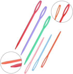 img 2 attached to 🧵 Colorful Large Eye Plastic Sewing Needles: Ideal for Kid Weave Education - Set of 30pcs