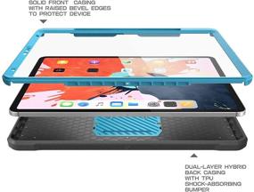 img 1 attached to 📱 SUPCASE UB Pro Series Case for iPad Pro 11 - 2018 Release | Pencil Charging Supported | Full-Body Rugged Kickstand Protective Case with Built-in Screen Protector | Blue