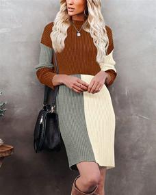 img 2 attached to 👗 G and PL Women's Color Block Long Sleeve Sweater Dress