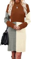 👗 g and pl women's color block long sleeve sweater dress logo